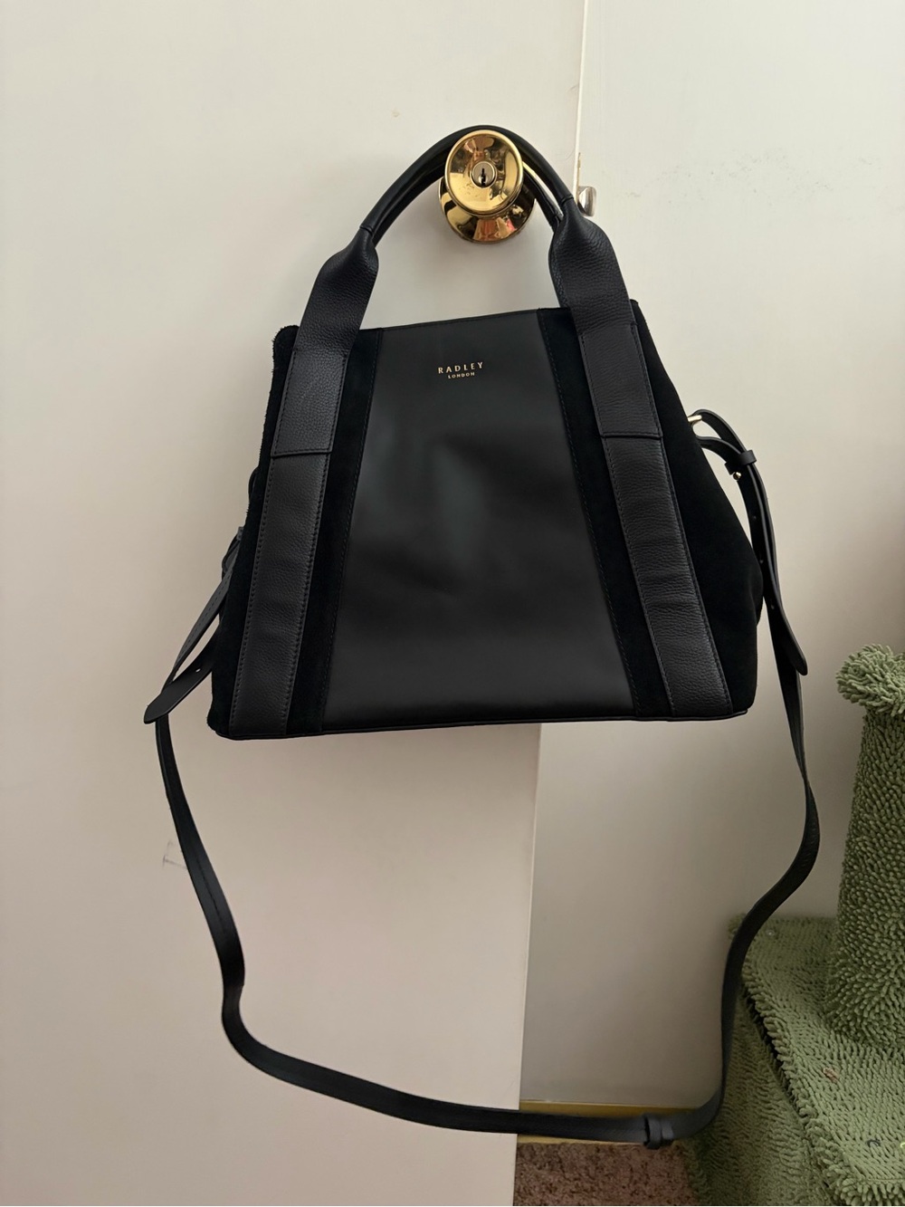 Radley London Black Structured Multi-Textured Tote